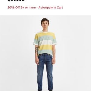 512™ SLIM TAPER LEVI’S® FLEX MEN'S JEANS 32W 34L